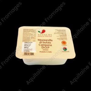 Emballage de Mozzarella di Bufala Campana AOP DOP Treccia