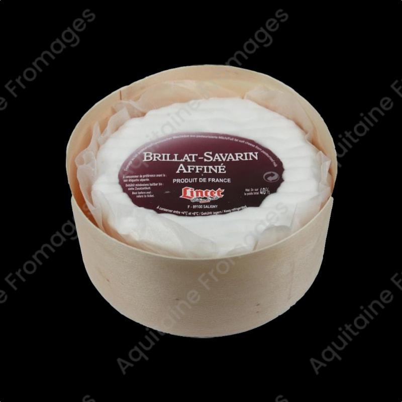 P171 Brillat Savarin IGP affiné fond bois 40%MG 500g LINCET les-fromagers.com Brillat Savarin boite bois Lincet